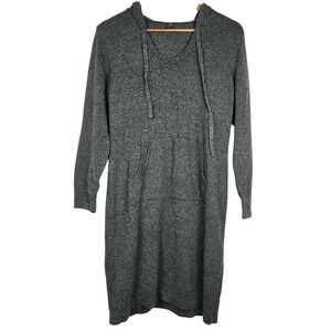 Torrid Size 1 Hooded Sweater Mini Dress Heather Green Womens Long Sleeve Cozy